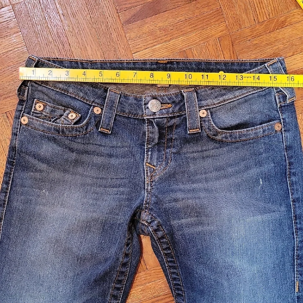 True Religion Women's Skinny Jeans in Dark Blue Wash Denim Jeans Size 30